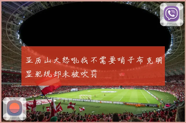 亚历山大怒吼我不需要哨子布克明显犯规却未被吹罚